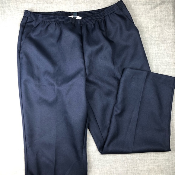 Last One! Navy Straight Leg Comfort Waist Pants Plus Size 2X - Picture 2 of 3